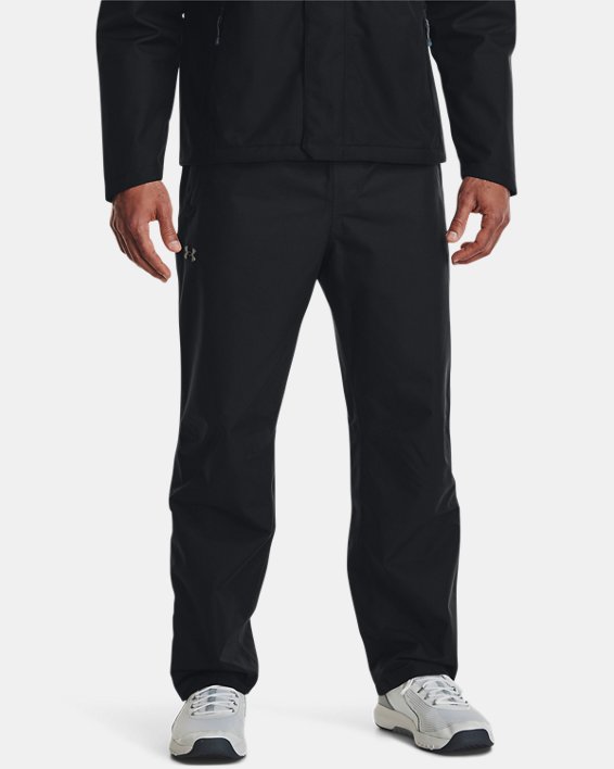 Men's UA Stormproof Lined Rain Pants, Black, pdpMainDesktop image number 0